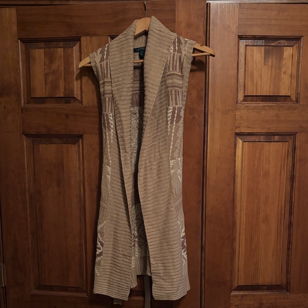 Ralph Lauren Beige Knit Sweater Vest